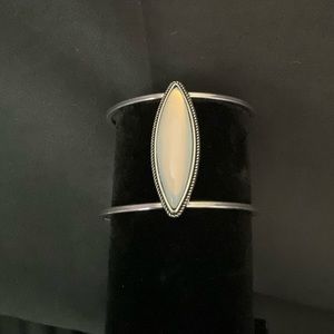 White stone cuff bracelet